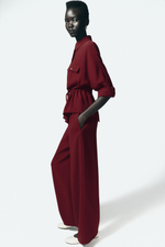 Брюки wide leg из крепа