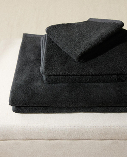Zara Home - Махровое банное полотенце гладкое, черный, 30х50 см