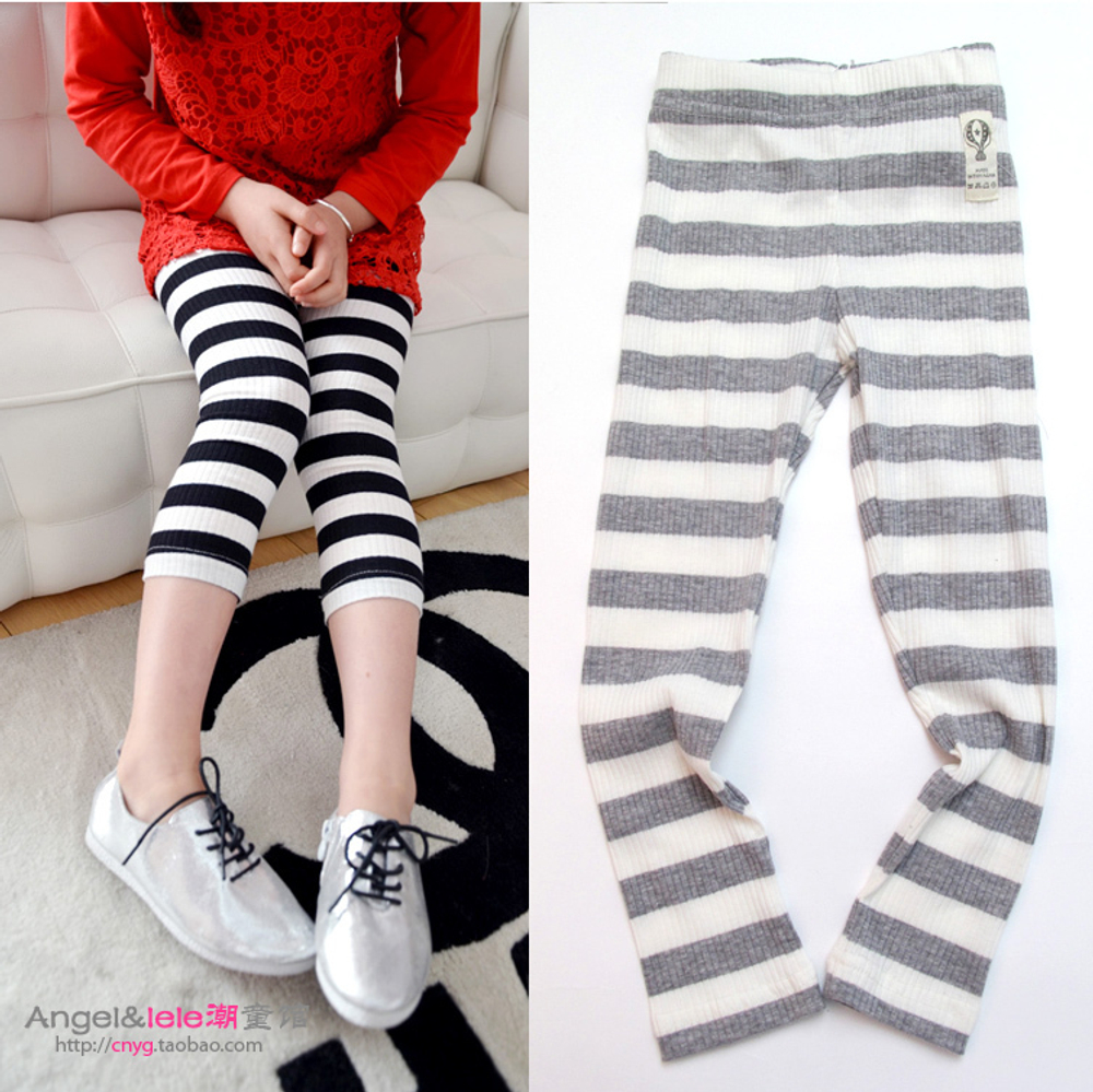 Леггинсы детские в горизонтальную полоску