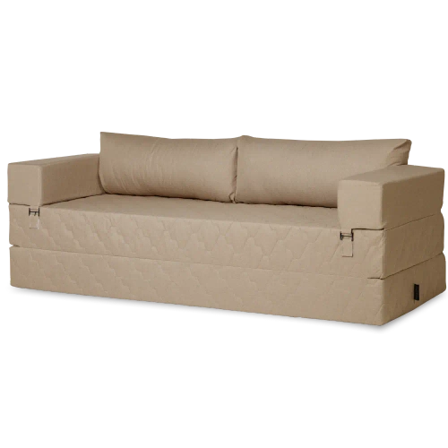 Бескаркасный диван-кровать c подлокотниками BuyDream Plus (бежевый)