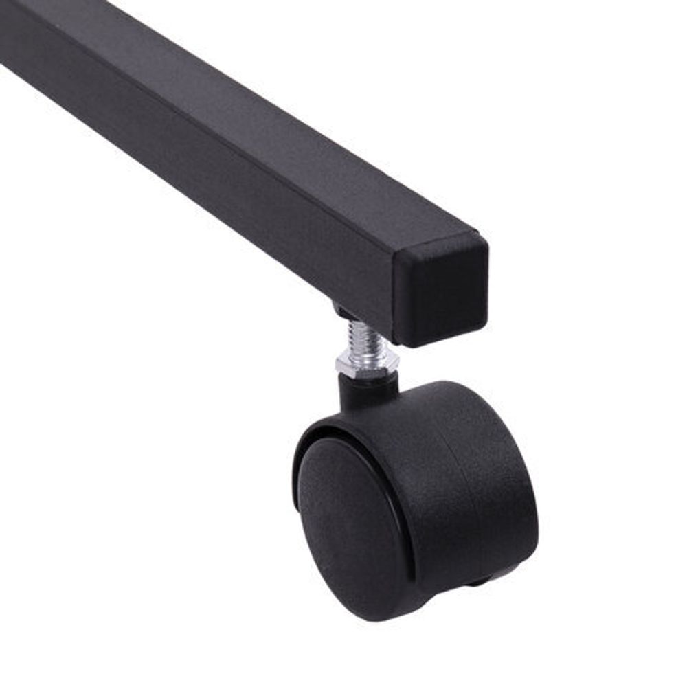 Стол BRABIX "Smart CD-014", 380х600х755 мм, ЛОФТ, на колесах, металл/ЛДСП дуб, каркас черный, 641884