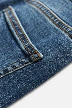 ZARA ДЖИНСЫ СВОБОДНОГО КРОЯ ИЗ КОЛЛЕКЦИИ ZW С СРЕДНЕЙ ПОСАДКОЙ, СИНИЙ