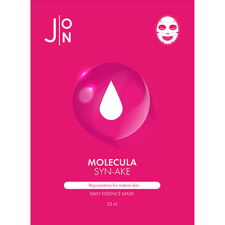 Маска для лица тканевая с змеиным пептидом - J:on Molecula syn-ake daily essence mask