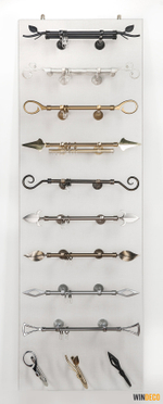 Наконечники металлические d16 мм Артик Флора, цвет белое золото