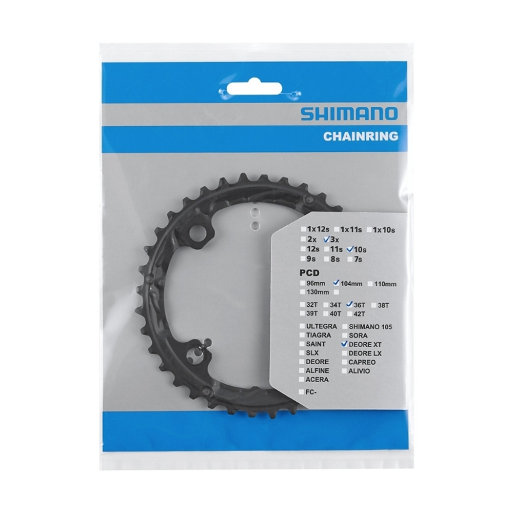 Звезда передн. Shimano XT, для FC-T781, 36T, цв. Черный Y1MP98020
