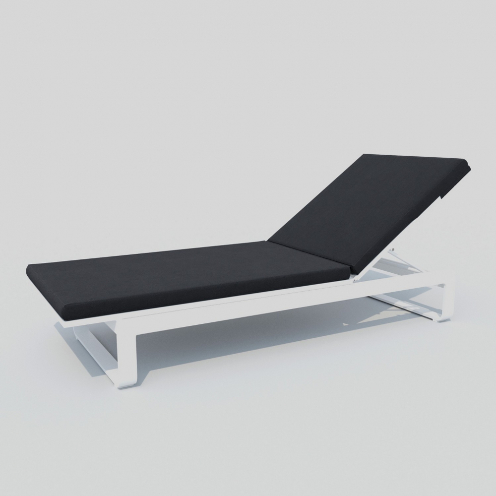 Шезлонг Ideal Patio ЛЕТТО антрацит - белый каркас