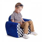 Кресло мягкое Тутси "Скорость" (синий, модель "Детство"), 732-2021