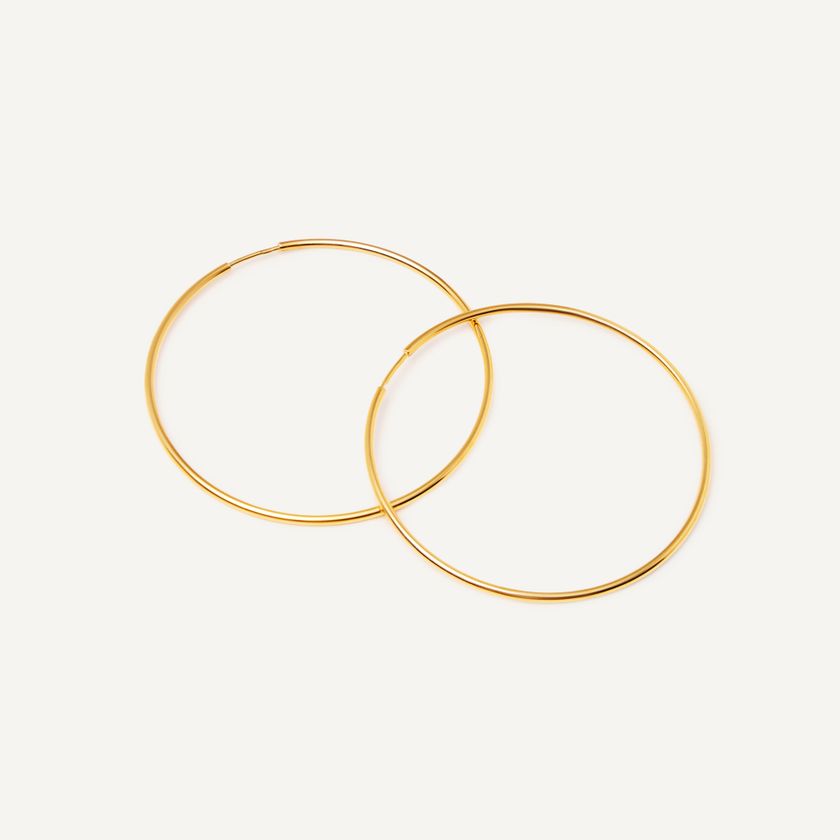 Серьги-конго Широкое Золото – 6 см