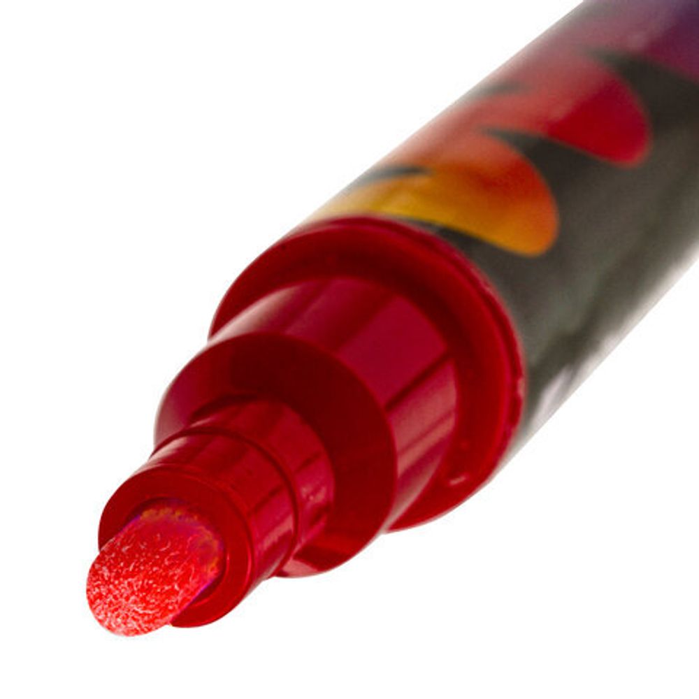 Маркер меловой "POP-ART" КРАСНЫЙ, 3,5 мм, сухостираемый, для гладких поверхностей, BRAUBERG, 151521