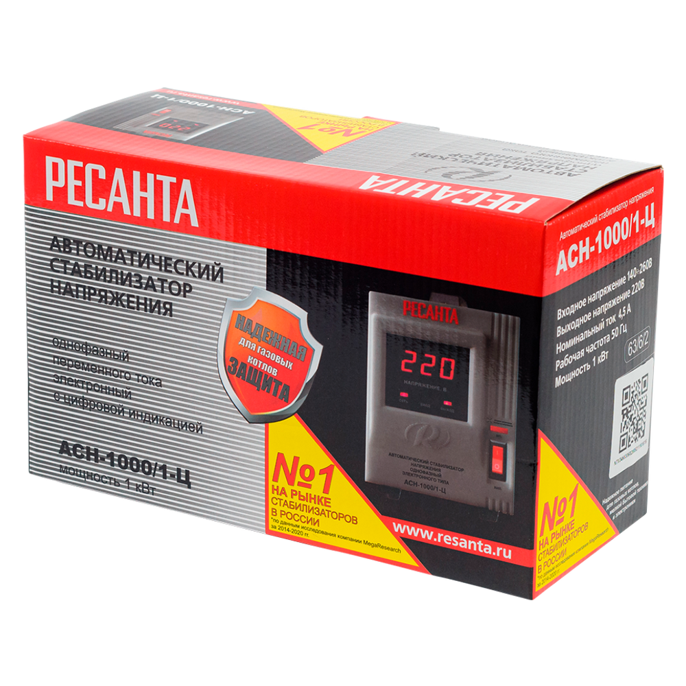 Стабилизатор напряжения Ресанта АСН-1000/1-Ц