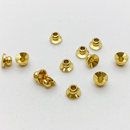 Шапочка, позолота, размер 5*3 мм, цена за набор 2 шт