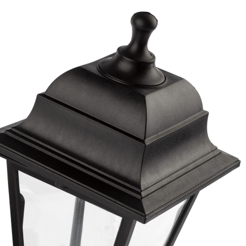 Садово-парковый светильник ЭРА НБУ 04-60-001 черный 4 гранный настенный IP44 Е27 max60Вт