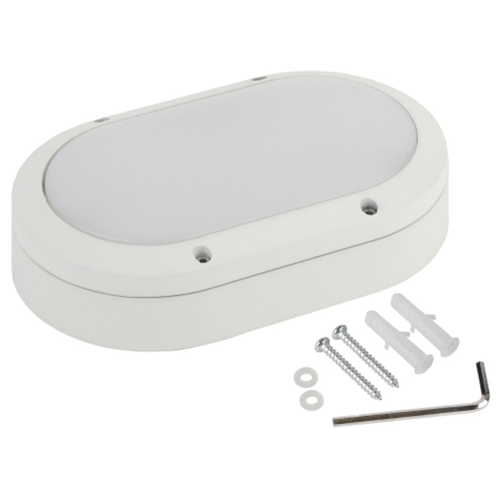 Светильник ЖКХ светодиодный ЭРА SPB-7-12-O антивандальный IP65 12Вт 1140Лм 5000К 220х135 ОВАЛ