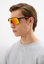 Спортивные очки HILX Inferno Shiny Crystal Dark Grey / Red Lens