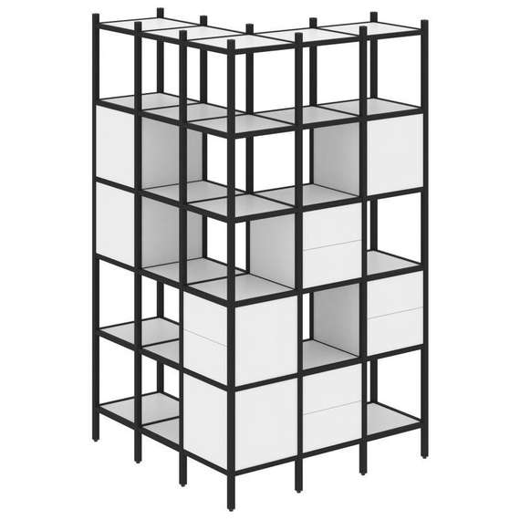 Лофт Угловой внешний стеллаж наборный VR.L-53  1278*1278*2280