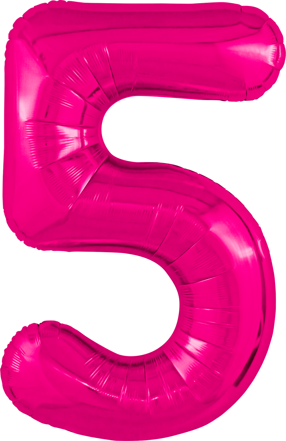 Шар (40''/102 см) Цифра, 5 Slim, Фуше, 1 шт. в упак.
