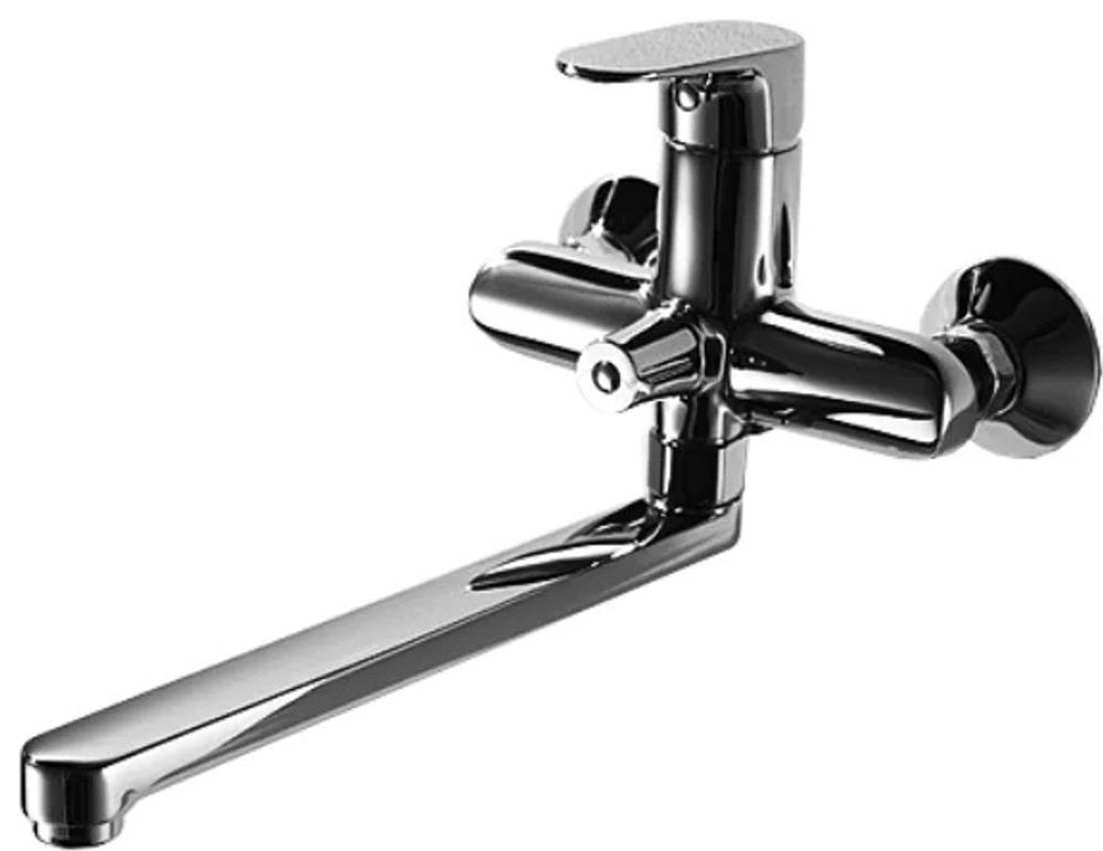 F6120178CP-01L BRAVAT ALFA Смеситель для ванны с длинным изливом (к/к 4)