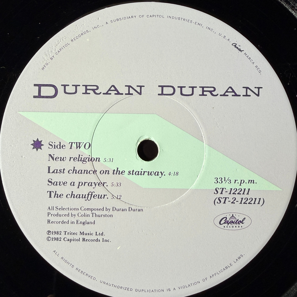 Duran Duran ‎– Rio (США 1982г.)