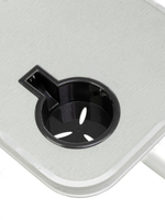 Кресло раскладное Nisus с откидывающим столиком.140кг, карман (алюм. д25) зеленый ромб/серый (N-DC-95200T-K-GG)