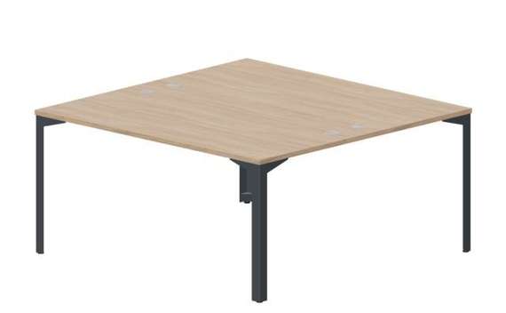 Составной стол на 2 рабочих места 158х156,6х75см (4 громмета)