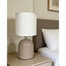 Настольная лампа Rivoli   7548-503 1 х Е14 40 Вт керамика серая с абажуром