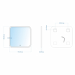 Зеркало MIXLINE "Стив-2" 700*685 (ШВ) сенсорный выключатель, светодиодная подсветка + подогрев