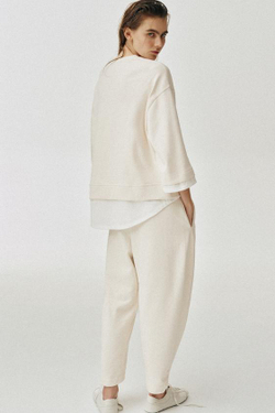 ZARA БРЮКИ BALLOON, ЭКРЮ