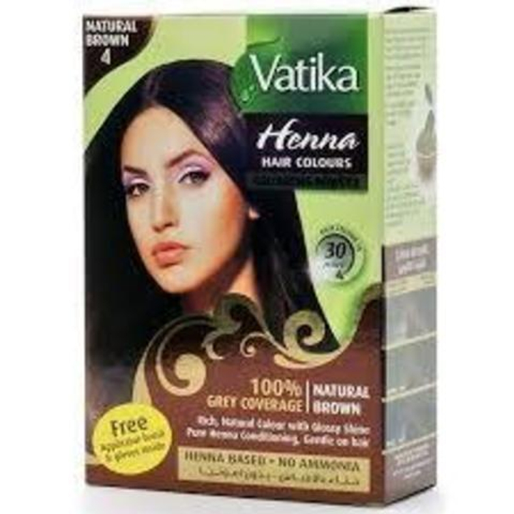 Краска для волос Dabur Vatika Henna Natural Brown № 4 на основе хны Коричневая 6х10=60 г
