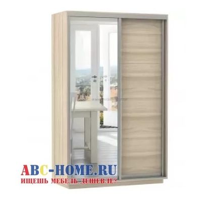 Шкаф-купе "Экспресс Медиум Дуо" (ясень шимо светлый) 2400х1600, МК Е1