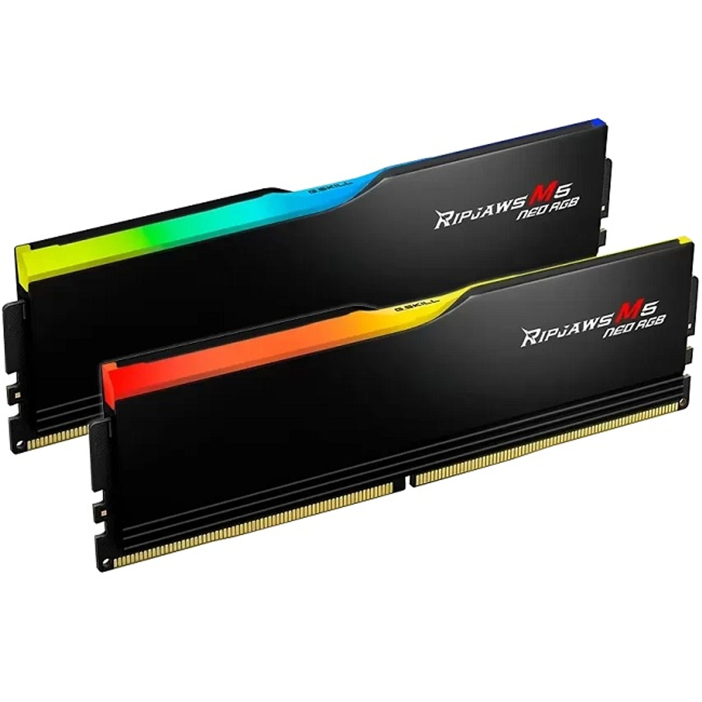Модуль памяти DIMM DDR5 32Gb, 6000Mhz, 2x16Gb, G.Skill Ripjaws M5 NEO RGB Black (F5-6000J3636F16GX2-RM5NRK)