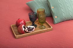 Покрывало 190x210 Luxberry Зефир гранатовое Португалия фото