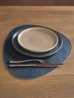 Набор из 2-х двухсторонних сервировочных салфеток Drop, 33х41 см, синий/светло-серый