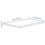 Полка - IKEA KOMPLEMENT, 100x58 см, под беленый дуб КОМПЛИМЕНТ ИКЕА
