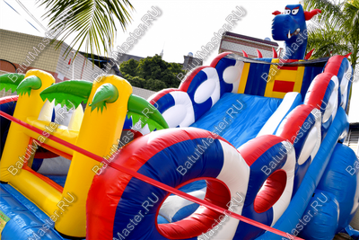 Коммерческий надувной батут-горка "Дракон" 11*6*8,5 м