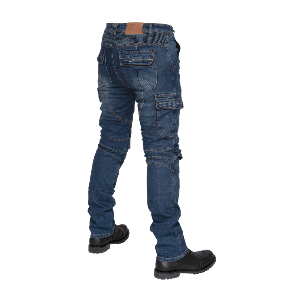 мотоджинсы MADBULL STRATUM Denim Blue