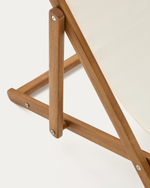 Adredna Детское складное кресло-шезлонг бежевого цвета из акации