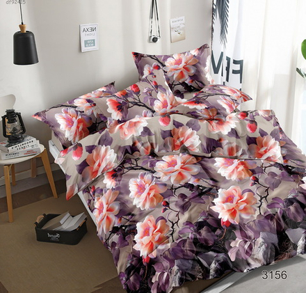 КПБ 2 сп с простыней на рез. 180х200 БЯЗЬ "БР37"