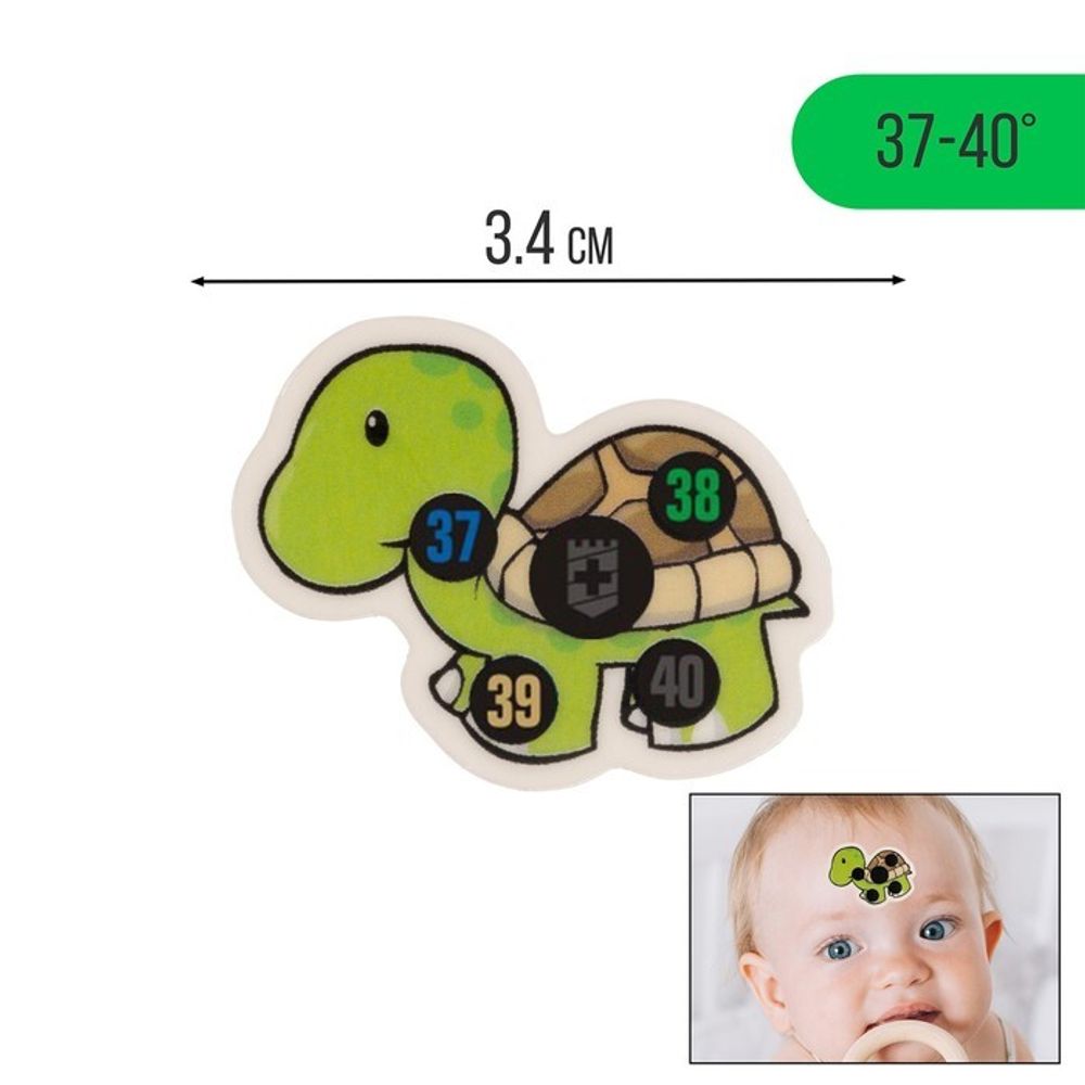 Термометр налобный &quot;Черепашка&quot;, до 40°, l-3.4 см   9474235