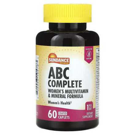 Витаминно-минеральные комплексы Sundance Vitamins, ABC Complete, мультивитаминная и минеральная формула для женщин, 60 капсул в оболочке