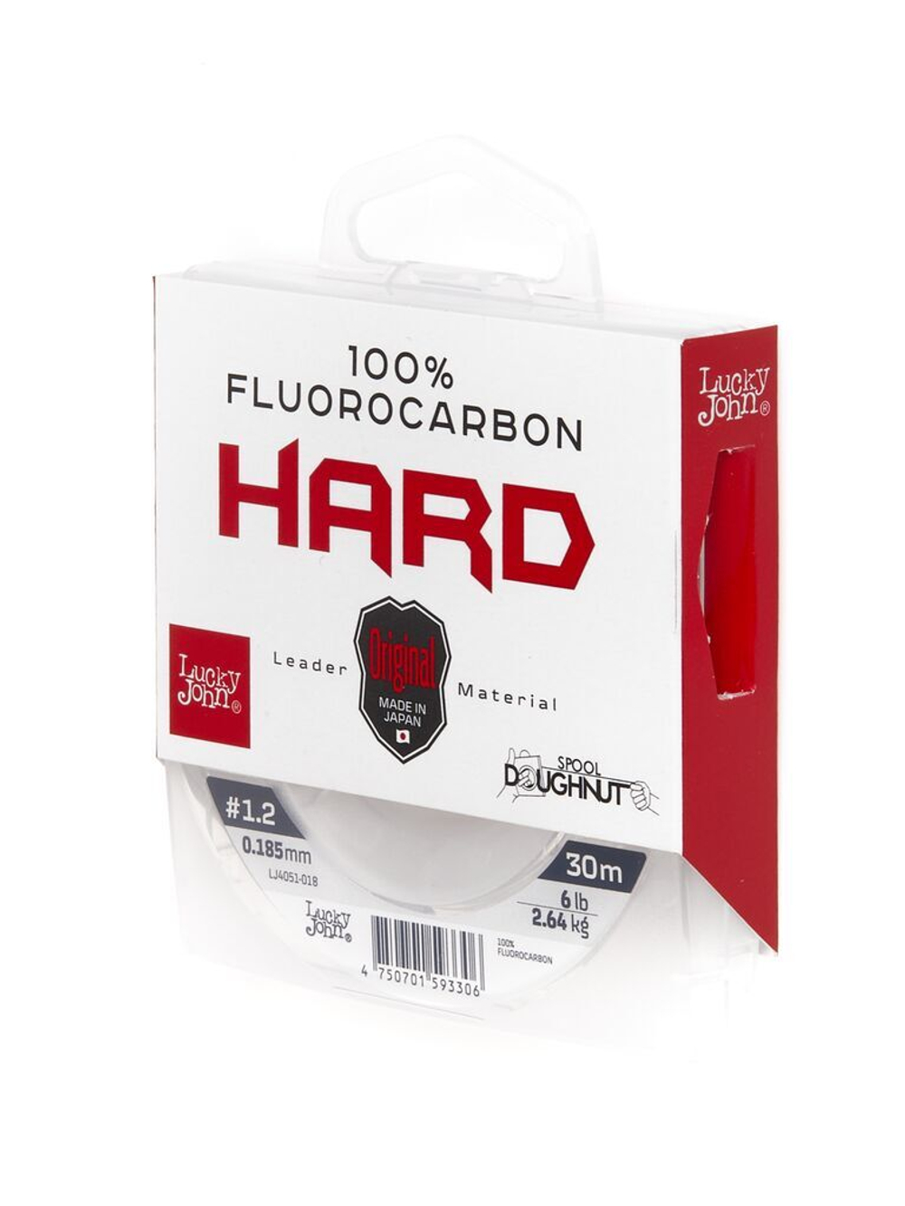 Леска монофильная Lucky John FLUOROCARBON Hard 030/018