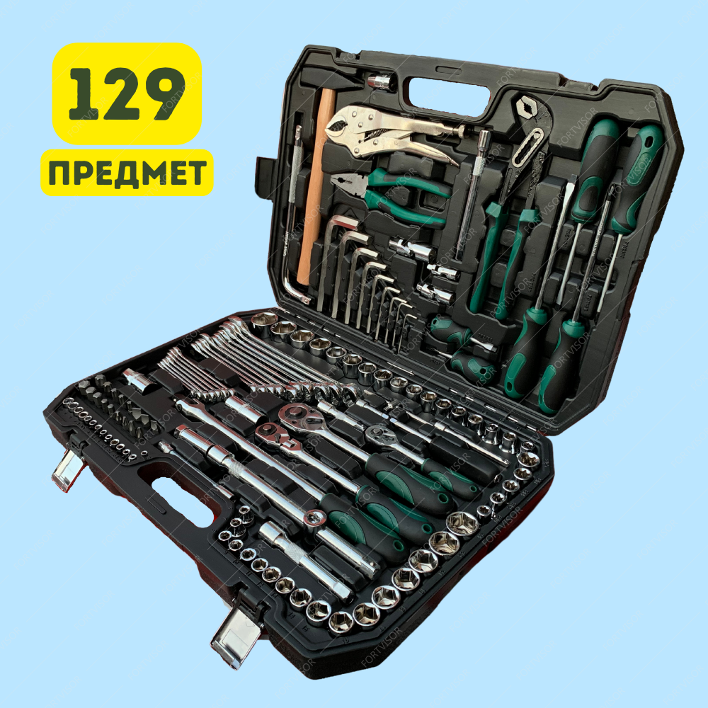 Набор инструментов HABCO 82 предмета в пластиковом кейсе, Набор ключей и головок, автомобильного инструмента