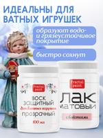 Лак матовый с блестками+защитный воск 2х100 мл