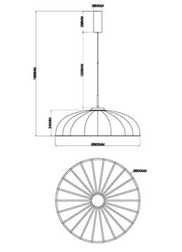 Подвесная люстра 70W 4000K 4286-8P золото Vertex Favourite