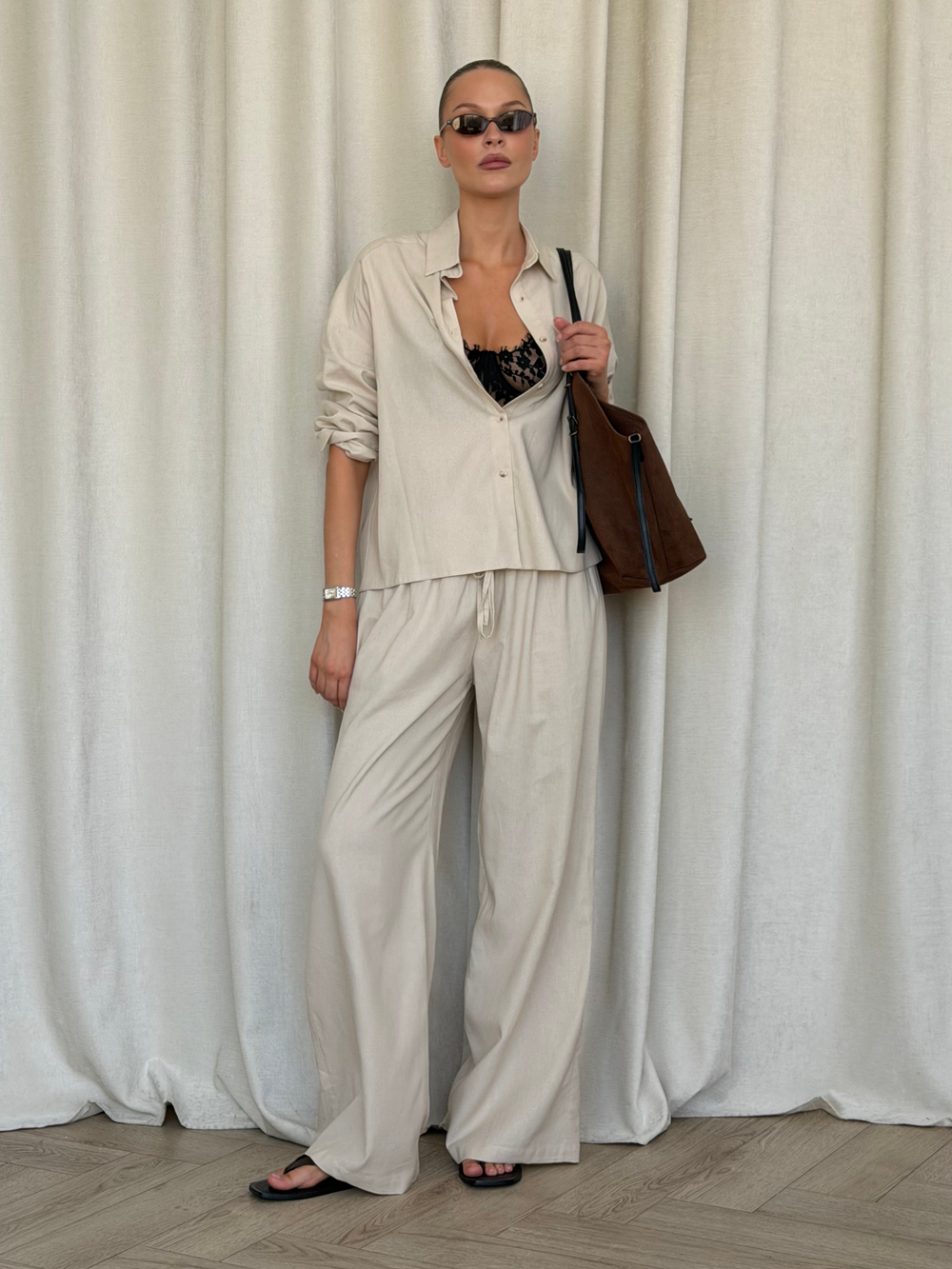 Брюки LINEN basic
