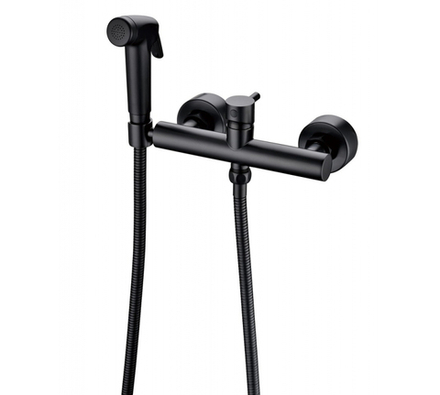 D9141BW-RUS Смеситель Bravat с гигиеническим душем, черный