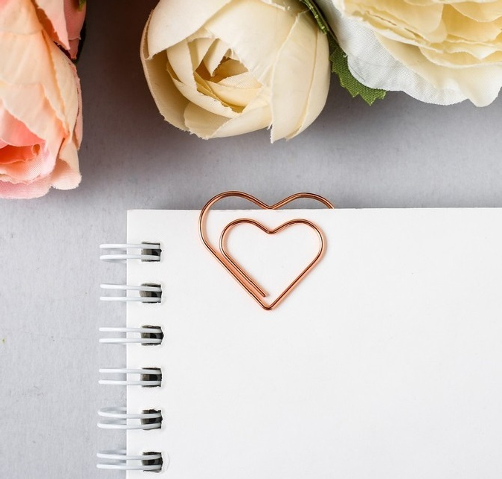 Набор фигурных скрепок "С любовью!", 3 шт