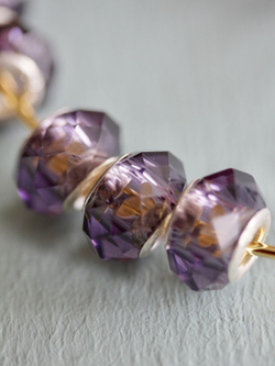 Бусина типа Пандора (Pandora) граненая фиолетово-лиловая