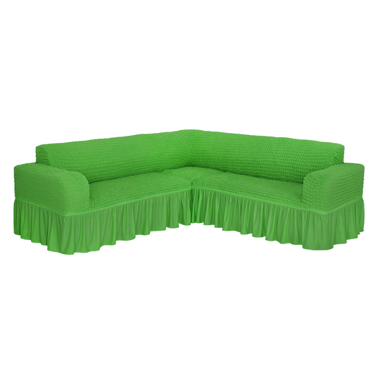 Чехол на угловой диван, цвет Фисташковый