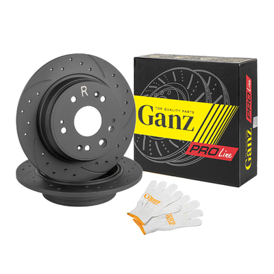 Диск тормозной задний перфорированный PRO-Line с покрытием (компл.2 шт) HONDA CR-V II 02-06 GANZ GIJ06158S