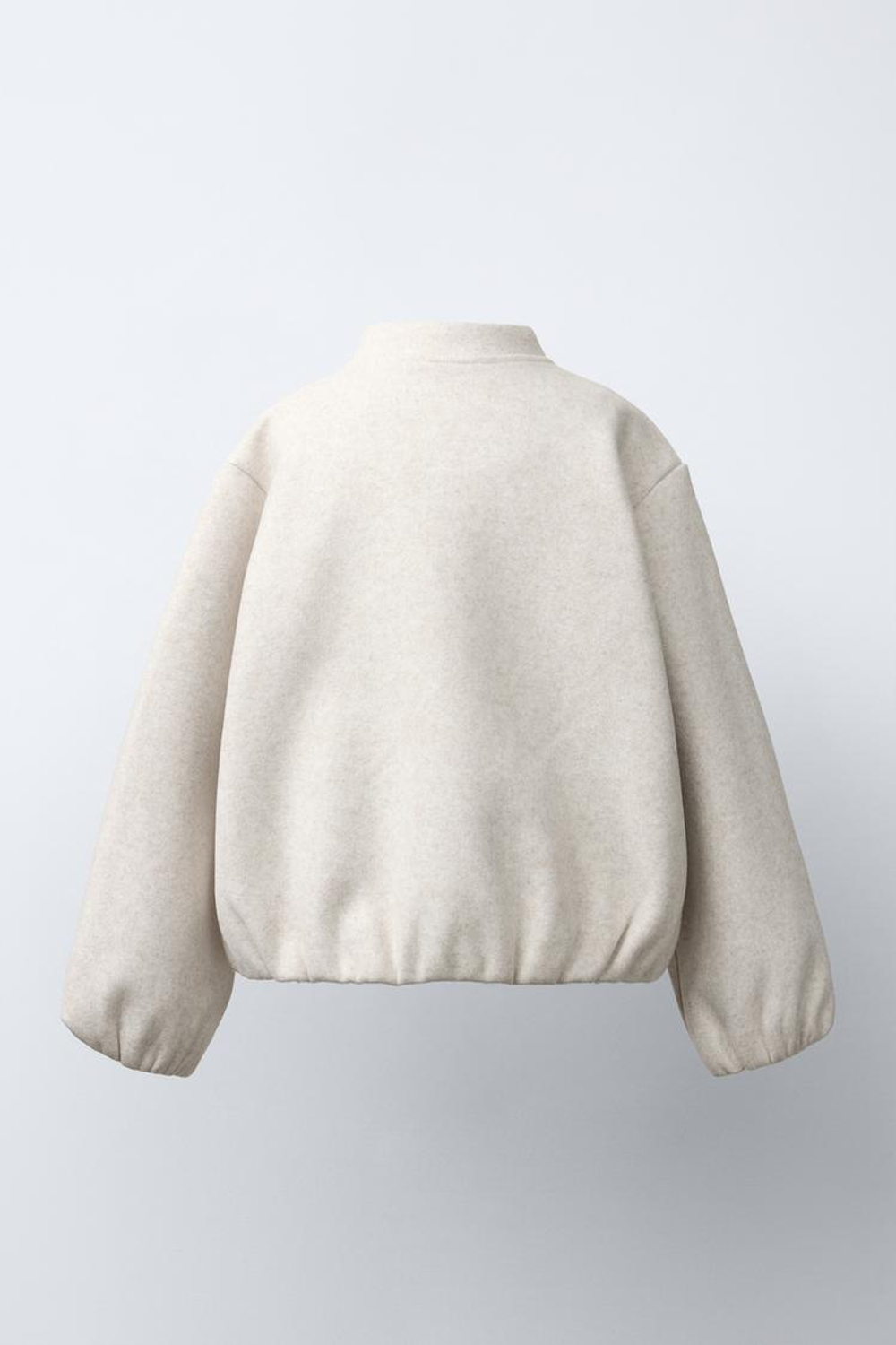 ZARA МЯГКАЯ КУРТКА-БОМБЕР, СВЕТЛО-БЕЖЕВЫЙ